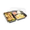 PLATEAU REPAS 4 COMPART. 24,2X18,2X4,5 CM+COUVERCLE X50
