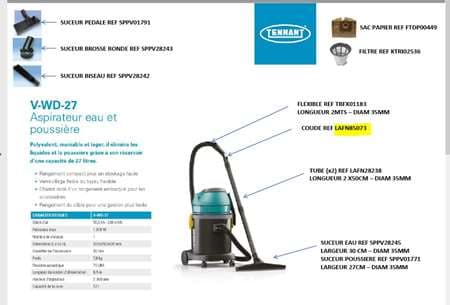 COUDE ASPIRATEUR YP 1300/9