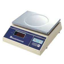 BALANCE DIGITALE POUR PORTIONS, PLATEFORME BLANC INOX