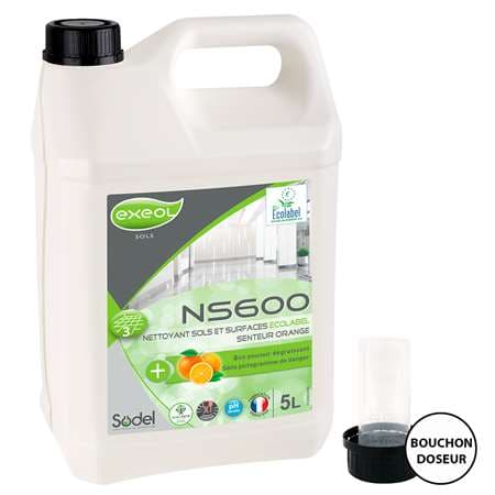 NS 600: NETTOYANT SOLS ET SURFACES ECOLABEL PH 10.7 1L