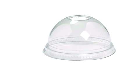 COUVERCLE DOME SMOOTHIE POT RPET D.95 AVEC TROU X50