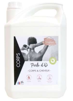 PERLE D'O : GEL CORPS ET CHEVEUX  FLEUR DE COTON 5L