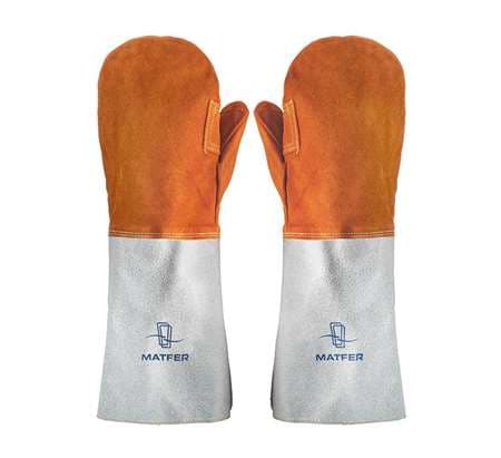 PAIRE DE MOUFLES EN CUIR GRAND MODELE POUR FOUR