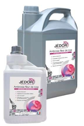 JEDOR 2D : DETERGENT DESODORISANT FLEUR DE ROSE 1L "doseur"