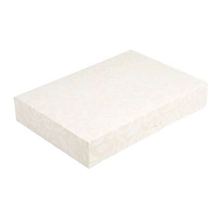 BOÎTES PLATE 'THEPACK DAMASCO' 25x34x6  BLANC x50