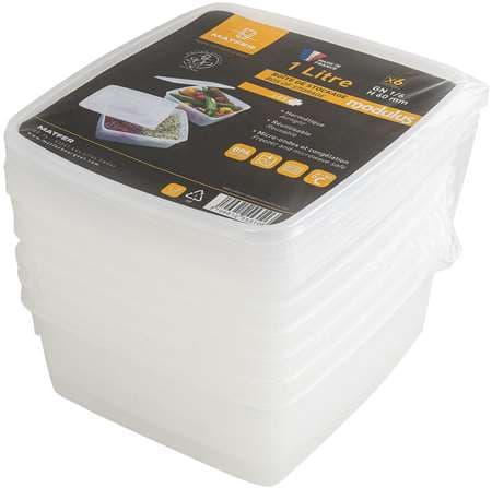 MODULUS SOUPLE 1.5 L GN1/6 AVEC COUVERCLE  X6