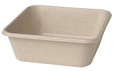 COQUE BAGASSE CARRE 900ML 16*16 X40