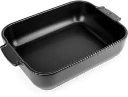 PLAT FOUR RECTANGULAIRE 32CM NOIR SATIN APPOLIA