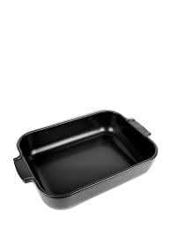 PLAT FOUR RECTANGULAIRE 36CM NOIR SATIN APPOLIA