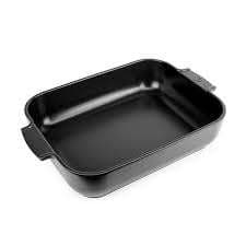 PLAT FOUR RECTANGULAIRE 40CM NOIR SATIN APPOLIA