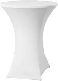 HOUSSE POUR TABLE HAUTE MANGE DEBOUT BLANC DIAM. 80-85CM