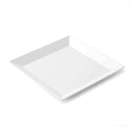 ASSIETTE CARRE 19X19 PORCELAINE BLANCHE