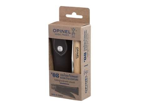 ENSEMBLE COUTEAU OPINEL 8  BOIS VRI + ETUI