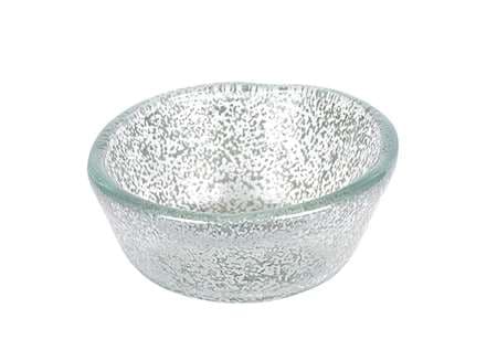 SAUCIERE EN VERRE MOUCHETEE GRISE 50CL