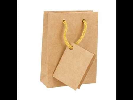 SACS BOUTIQUE ANSES CORDON 8,3+3,3x10,8CM NATUREL KRAFT X10