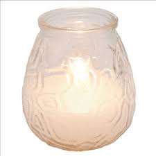 BOUGIE EN VERRE 'MONARCH' POPULAIRE TRANSPARENT PARAFFINE