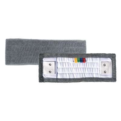 FRANGE MICROFIBRE POCHE ET LANGUETTE 40CM "grise"