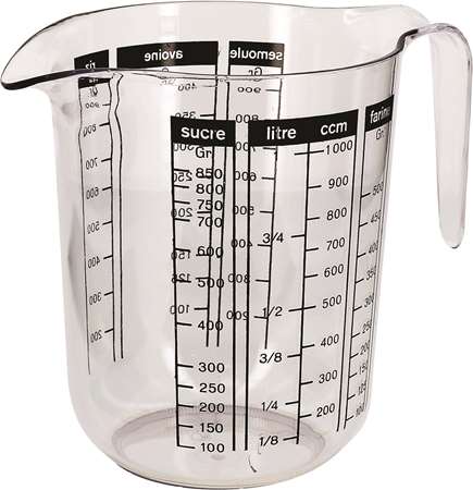 POT PLASTIQUE GRADUE 1 L.