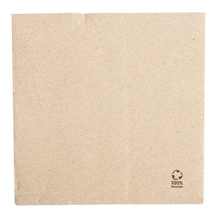 SERVIETTES ECOLABEL 30X30 NATUREL RECYCLEE X1800
