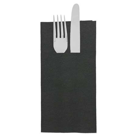SERVIETTE KANGOUROU 'ECOLAB DOUBLE POINT NOIR X1400