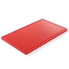 PLANCHE A DECOUPER 53X32 ROUGE AVEC RIGOLE 150MM