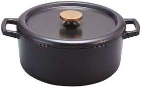 COCOTTE RONDE FONTE EMAILLE NORI 30CM BEKA
