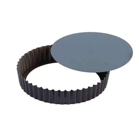 TOURTIERE RONDE CANNELEE AA FOND MOBILE DIAM.28