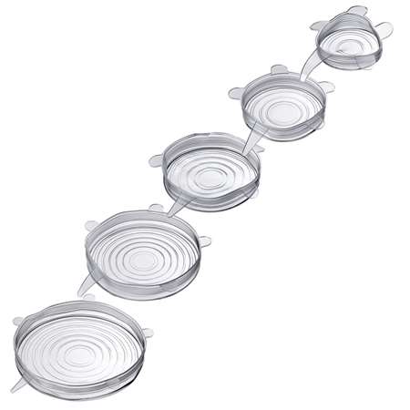 COUVERCLES DE CONSERVATION SILICONE 5 TAILLES