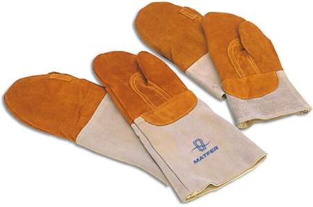 PAIRE DE MOUFLES EN CUIR PETIT MODELE POUR FOUR