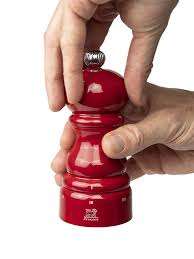 MOULIN POIVRE 12CM BOIS LAQUE PASSION ROUGE