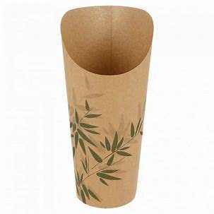 GOBELET A FRITES OUVERT "FEEL GREEN" 22OZ-660ML X50