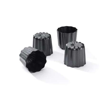 LOT DE 4 MOULES A CANNELES DIAM 5.5CM