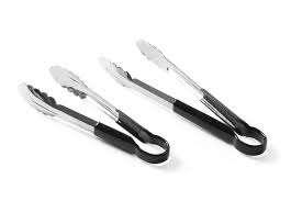 PINCE A SALADE SERVICE INOX CAOUTCHOUC NOIR 25CM