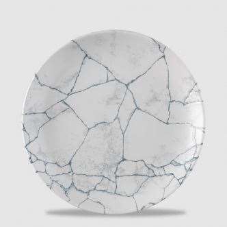 ASSIETTE COUPE PLATE PEARL GREY CHURCHILL KINTSUGI 21.7CM