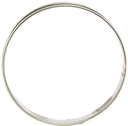 LOT 6 CERCLES A TARTES INOX 10CM H1.6CM