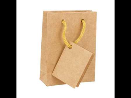 SACS BOUTIQUE ANSES CORDON 8,3+3,3x10,8CM NATUREL KRAFT X10